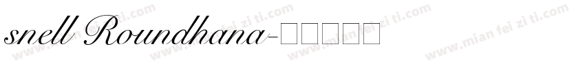 snell Roundhana字体转换